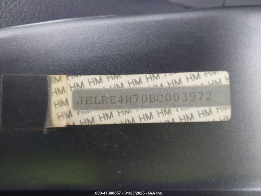 2011 Honda Cr-V Ex-L VIN: JHLRE4H70BD003972 Lot: 41380857