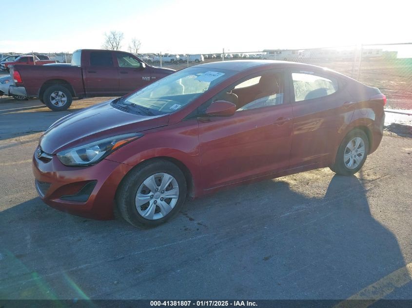 VIN 5NPDH4AE5GH711959 2016 HYUNDAI ELANTRA no.2