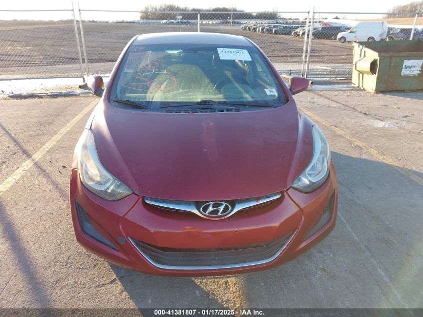 VIN 5NPDH4AE5GH711959 2016 HYUNDAI ELANTRA no.6