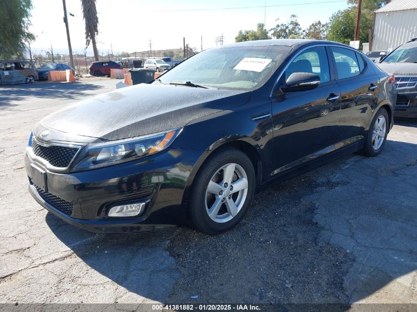 VIN KNAGM4A73F5662038 2015 KIA OPTIMA no.2