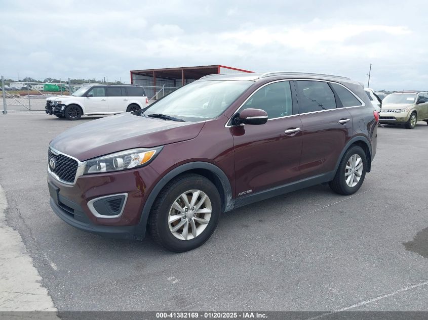 VIN 5XYPGDA53GG162947 2016 KIA Sorento, 3.3L Lx no.2