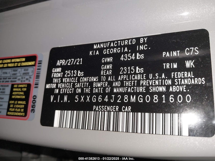 2021 KIA K5 GT-LINE - 5XXG64J28MG081600