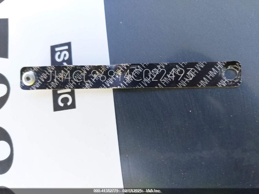 2004 Acura Tsx VIN: JH4CL96914C022493 Lot: 41382775