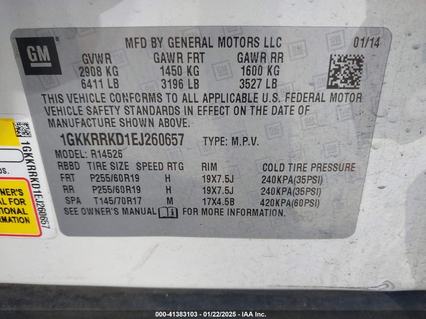 2014 GMC ACADIA SLT-1 - 1GKKRRKD1EJ260657
