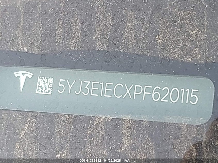 2023 TESLA MODEL 3 U  U UX(VIN: 5YJ3E1ECXPF620115