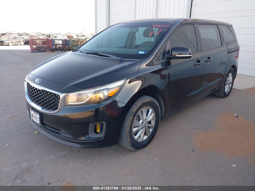 Vin: kndma5c15g6149978, lot: 41874254, kia sedona l 20162
