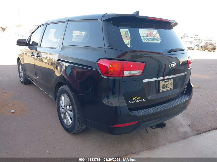 Vin: kndma5c15g6149978, lot: 41874254, kia sedona l 20163