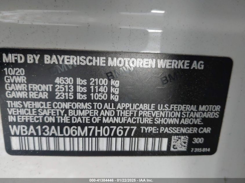 2021 BMW M235I GRAN COUPE XDRIVE - WBA13AL06M7H07677