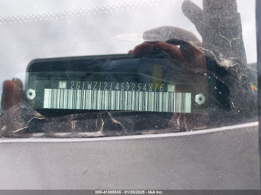 2005 Chevrolet Monte Carlo Supercharged Ss VIN: 2G1WZ121459254876 Lot: 41385535