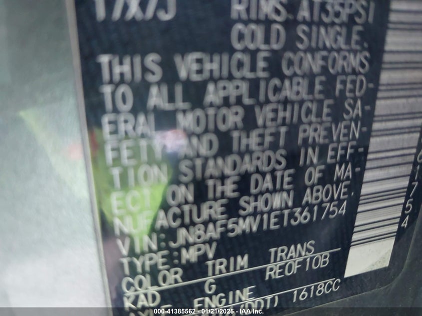 2014 NISSAN JUKE S/SV/SL/NISMO - JN8AF5MV1ET361754