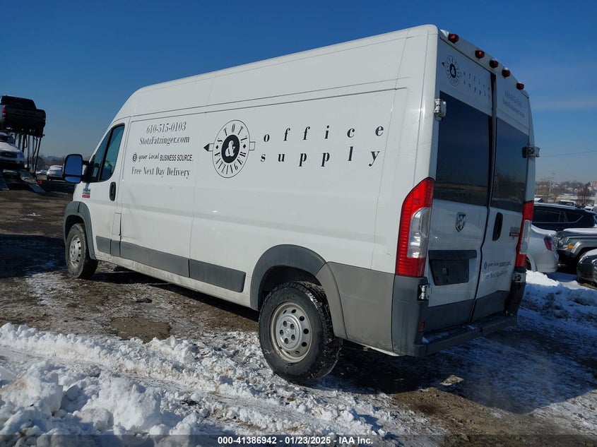 Vin: 3c6trvdg9he536740, lot: 41877432, ram promaster 2500 high roof 159 wb 20173