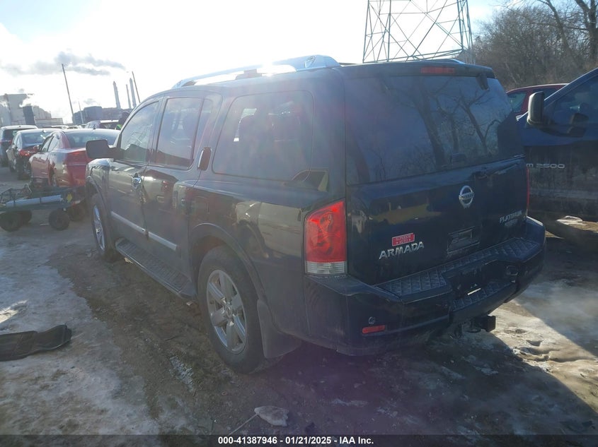 Vin: 5n1ba0ne3cn619141, lot: 41878436, nissan armada platinum 20123