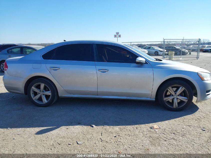 2012 Volkswagen Passat 2.5L Se VIN: 1VWBH7A32CC028563 Lot: 41388920