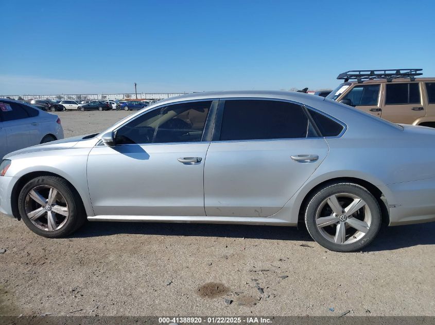 2012 Volkswagen Passat 2.5L Se VIN: 1VWBH7A32CC028563 Lot: 41388920