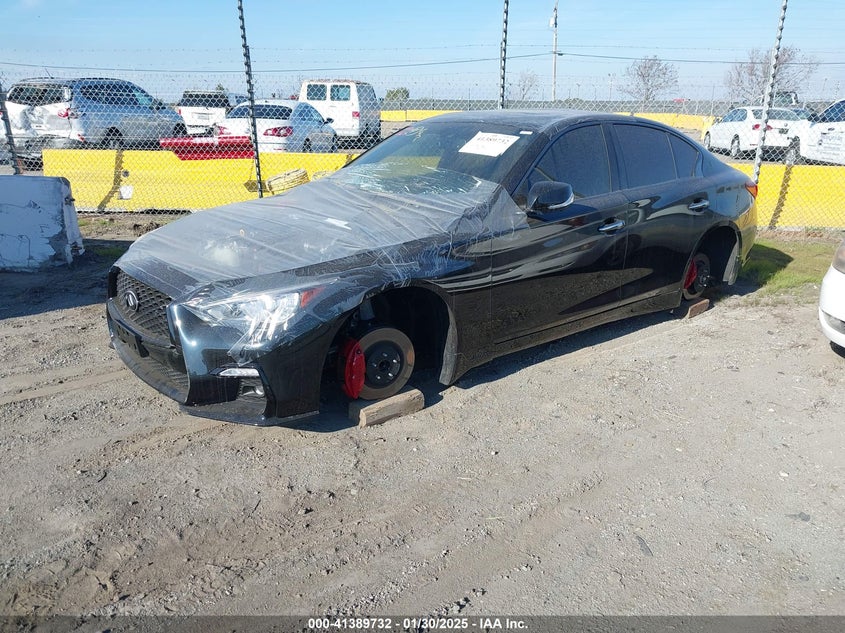 Vin: jn1fv7dp2rm660223, lot: 41880222, infiniti q50 red sport 400 20242