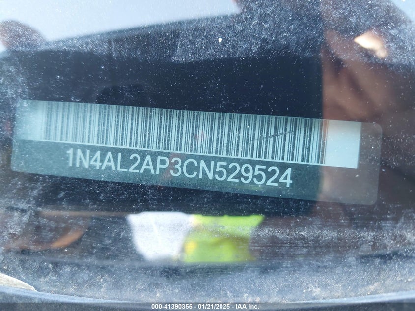 2012 NISSAN ALTIMA VIN: 1N4AL2AP3CN529524