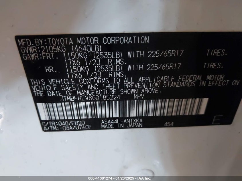 2016 TOYOTA RAV4 LE - JTMBFREV8GD185224