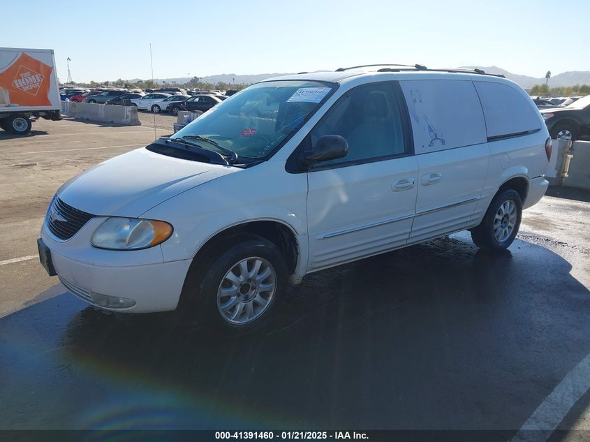 2003 Chrysler Town & Country Lxi white van gasoline 2C4GP54L73R180499 photo #3