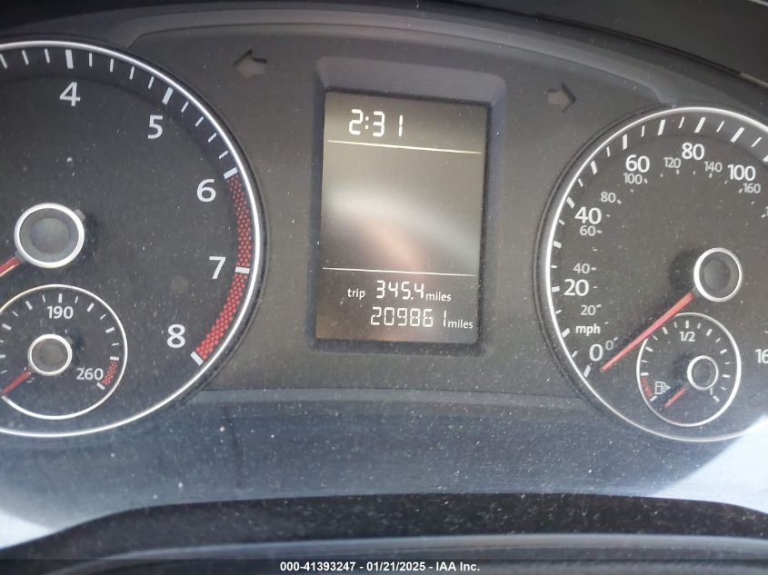 2012 Volkswagen Passat 2.5L S VIN: 1VWAP7A34CC019328 Lot: 41393247