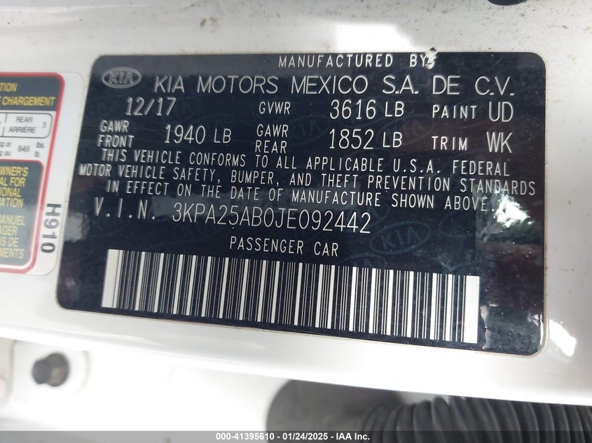 2018 KIA RIO LX - 3KPA25AB0JE092442