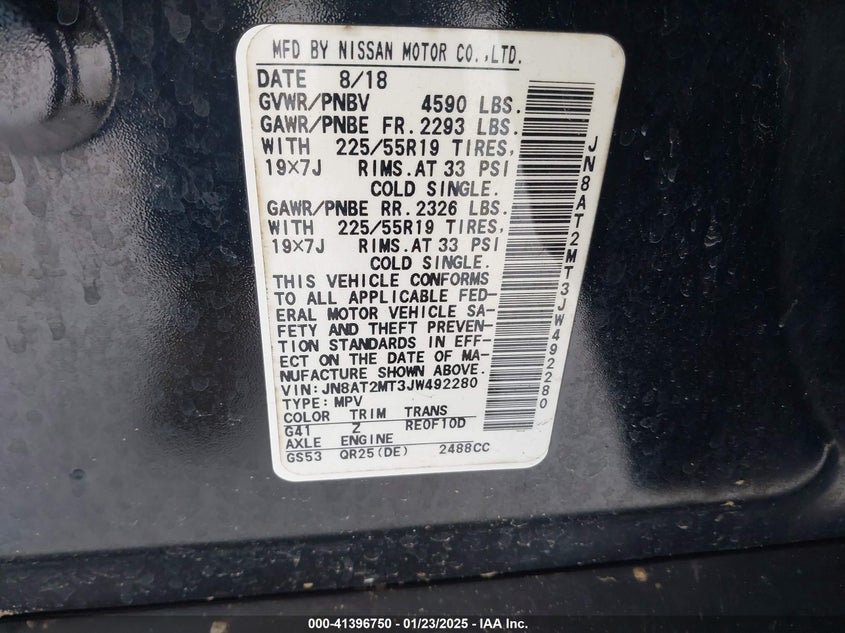 2018 NISSAN ROGUE SL - JN8AT2MT3JW492280