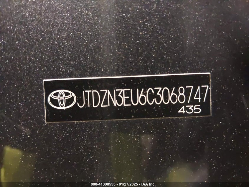 2012 TOYOTA PRIUS V VIN: JTDZN3EU6C3068747