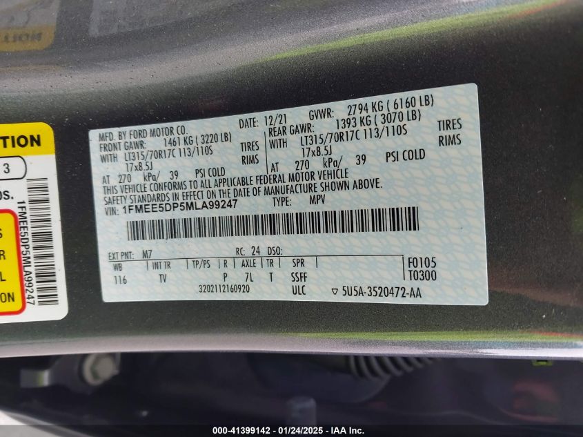 2021 Ford Bronco - 1FMEE5DP5MLA99247