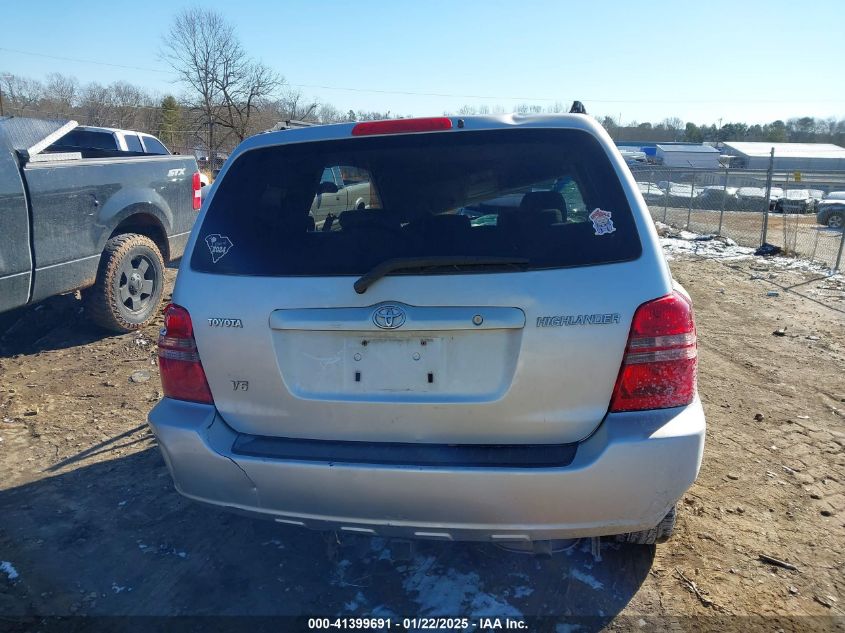 2001 Toyota Highlander V6 VIN: JTEGF21A910011897 Lot: 41399691