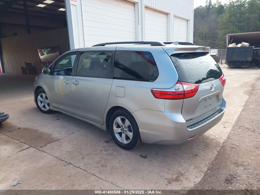 Vin: 5tdkz3dc3ks009554, lot: 41891092, toyota sienna le 8 passenger 20193