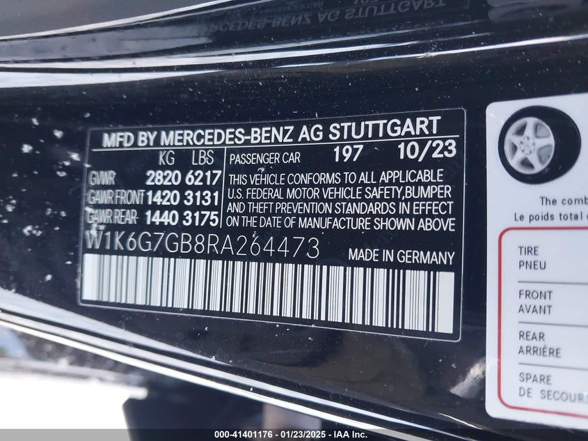 2024 MERCEDES-BENZ S 580 4MATIC - W1K6G7GB8RA264473