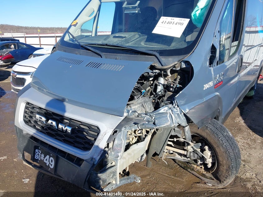 2021 Ram Promaster 3500 Cargo Van High Roof 159 Wb Ext VIN: 3C6MRVJG7ME586801 Lot: 41401490