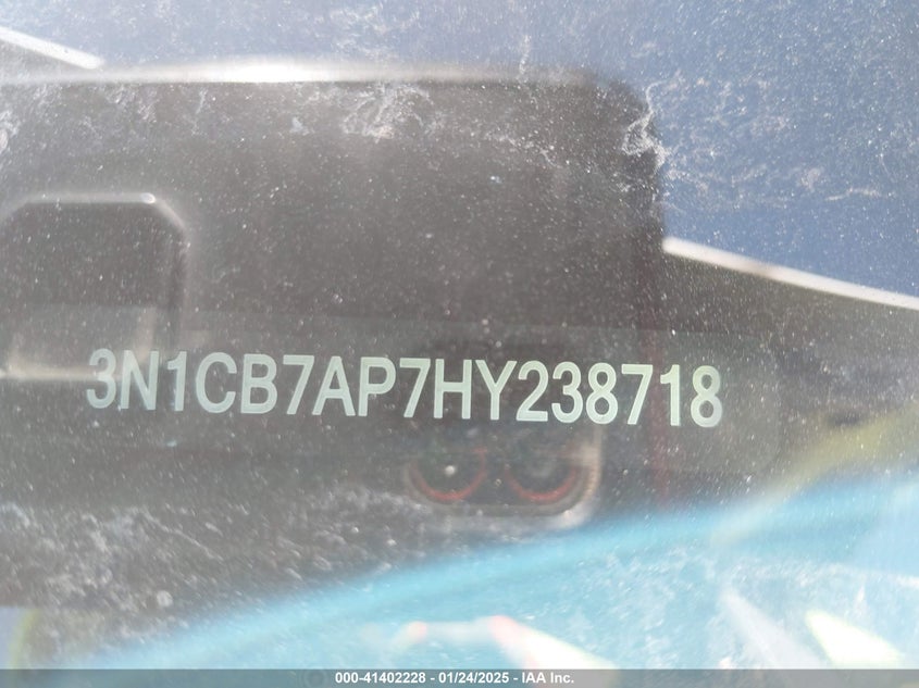 2017 NISSAN SENTRA VIN: 3N1CB7AP7HY238718
