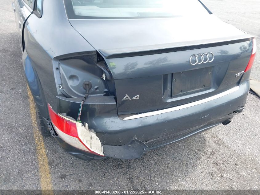 2004 Audi A4 1.8T VIN: WAUJC68E44A214310 Lot: 41403208