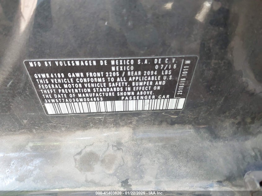 2016 VOLKSWAGEN GOLF GTI SE 4-DOOR - 3VW5T7AU3GM004653