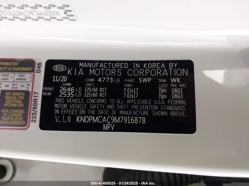 2021 KIA SPORTAGE LX - KNDPMCAC9M7916878