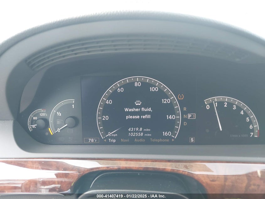 2007 MERCEDES-BENZ S 550 VIN: WDDNG71X07A109896