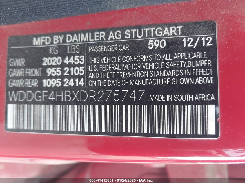 2013 MERCEDES-BENZ C 250 LUXURY/SPORT - WDDGF4HBXDR275747