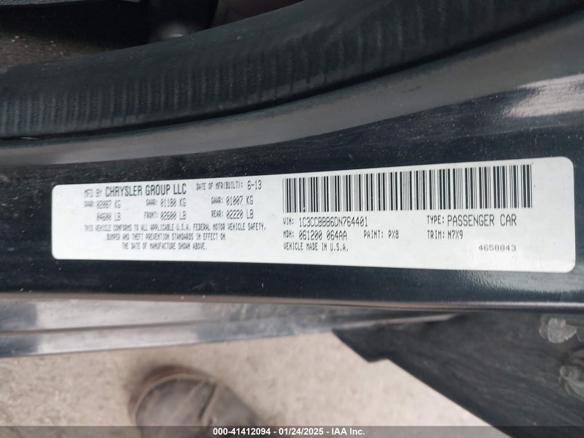 2013 CHRYSLER 200 TOURING - 1C3CCBBB6DN764401