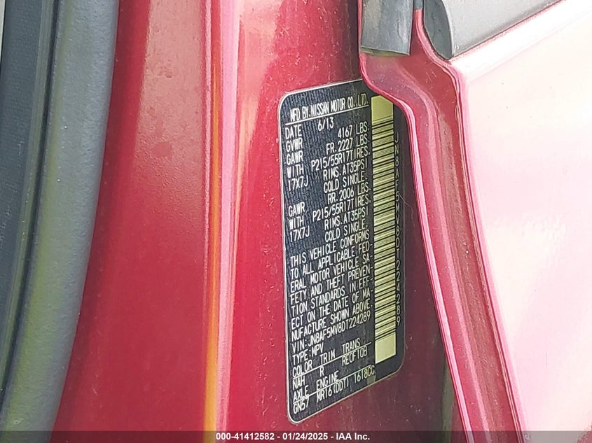 2013 NISSAN JUKE SL - JN8AF5MV8DT224289