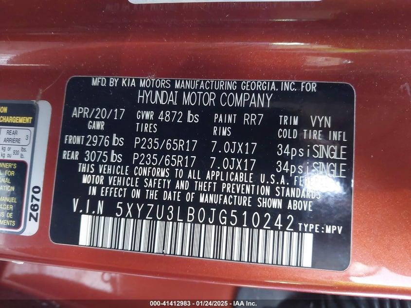 2018 HYUNDAI SANTA FE SPORT 2.4L - 5XYZU3LB0JG510242