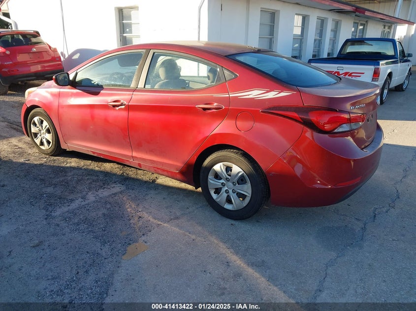 2016 HYUNDAI ELANTRA VIN: 5NPDH4AE0GH743606
