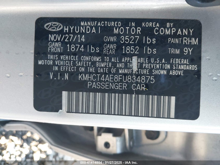 2015 HYUNDAI ACCENT GLS - KMHCT4AE8FU834875