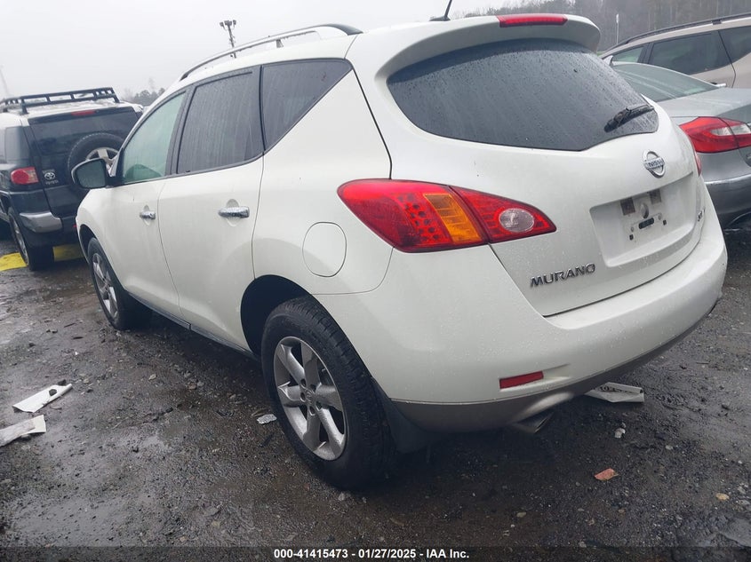 2009 NISSAN MURANO VIN: JN8AZ18WX9W203808