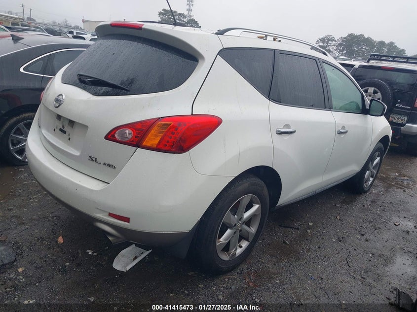 2009 NISSAN MURANO VIN: JN8AZ18WX9W203808