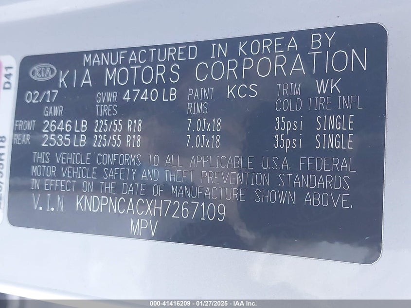 2017 KIA SPORTAGE EX - KNDPNCACXH7267109