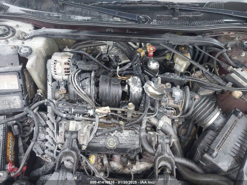 2001 Chevrolet Monte Carlo Ss VIN: 2G1WX15K319253951 Lot: 41416935