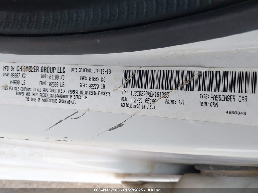 2014 DODGE AVENGER SE - 1C3CDZABXEN181225