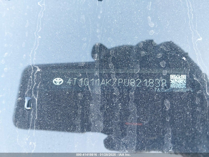 2023 TOYOTA CAMRY VIN: 4T1G11AK7PU821838