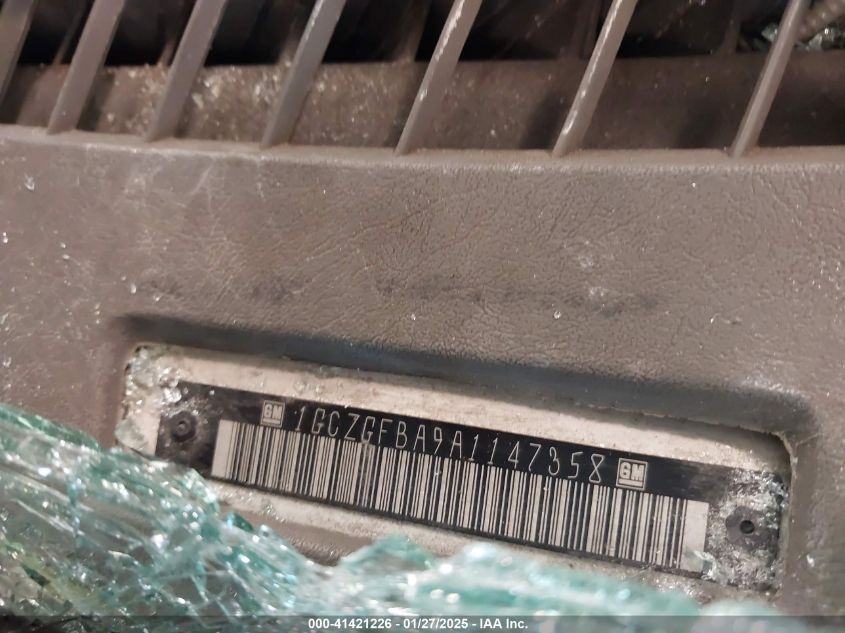 2010 Chevrolet Express G2500 Work Van VIN: 01GCZGFBA9A114735 Lot: 41421226