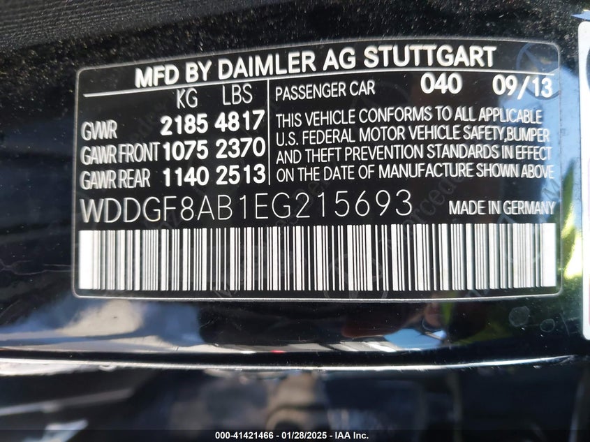 2014 MERCEDES-BENZ C 300 LUXURY 4MATIC/SPORT 4MATIC - WDDGF8AB1EG215693